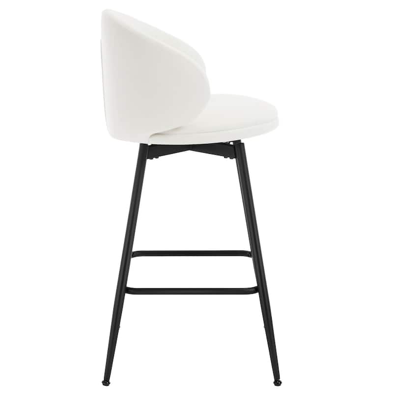 26"/30" Velvet Upholstered Swivel Counter/Bar Stools Set of 2/3