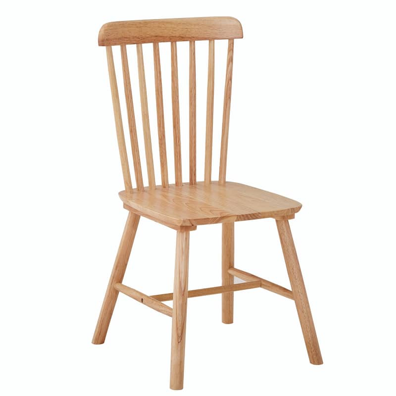 Set of 4 Rubber Wood Dining Chairs, Solid Wood