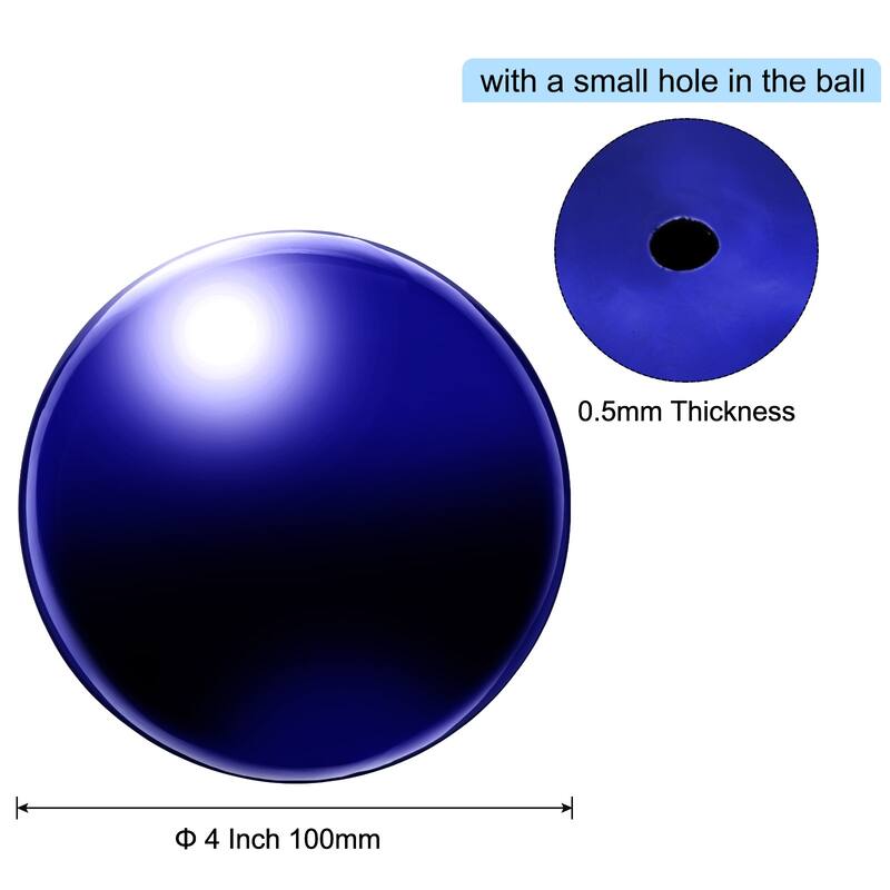 Gazing Ball Stainless Steel Gazing Globe Mirror Sphere - Deep Blue - 4 Inch Dia - 4 Inch Dia