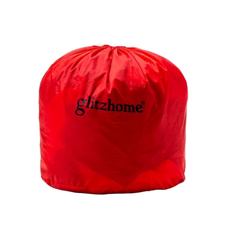 Glitzhome 7FT LED Lighted Inflatable Santa in Truck Decor