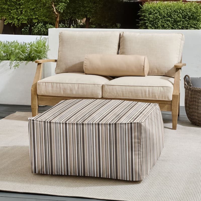 Sorra Home Sunbrella Outdoor Corded Bean Pouf
