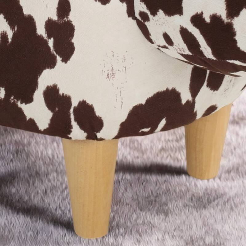Bessie Fabric Cow Ottoman by Christopher Knight Home