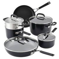 Biltmore Barrel Shape Stainless Steel Cookware Pots Pans Skillet 11pc