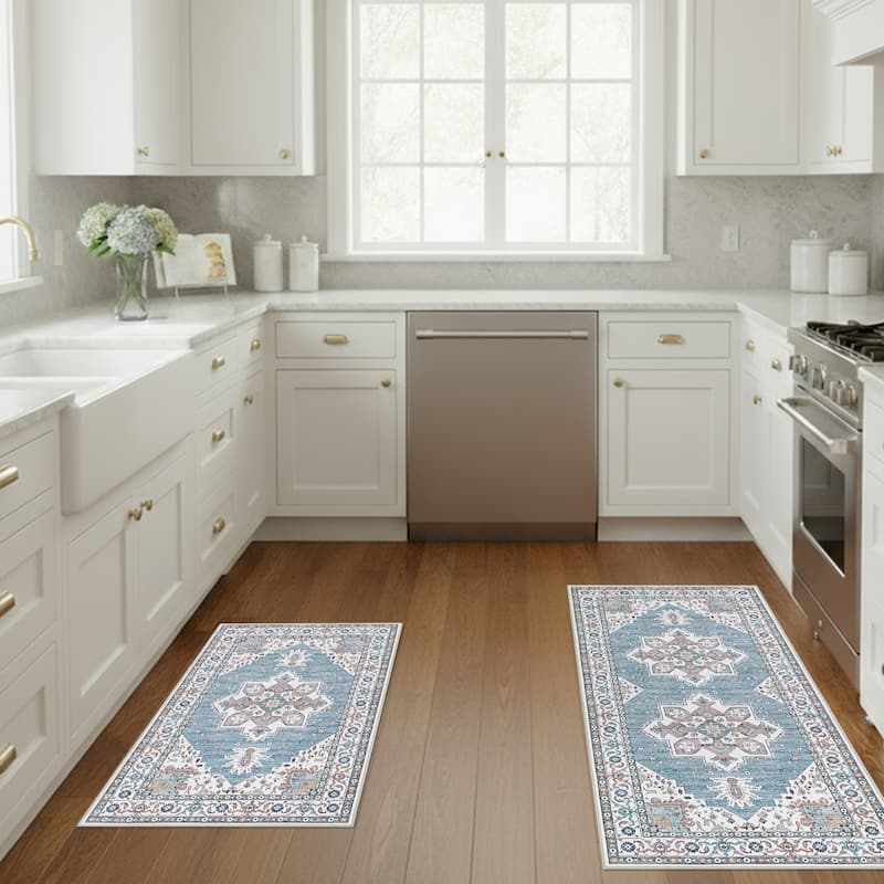 Laura Ashley Imagine Printed Chenille Washable Non-Slip Rugs