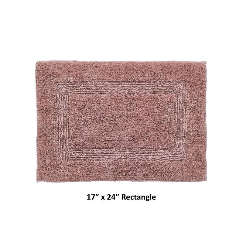 Better Trends Bath Rugs 100% Cotton Reversible Highly Water Absorbent Bathroom Rug for Shower, Sink, Bath Mats - Lux Collection
