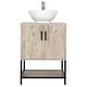 preview thumbnail 23 of 52, 24" Bathroom Vanity Sink Combo Oak Cabinet Vanity Tempered Glass/Ceramic Sink