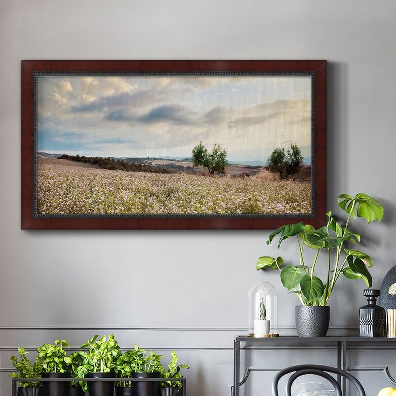 Tuscan Wildflowers Premium Framed Canvas- Ready to Hang