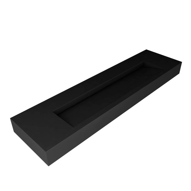 Pyramid Solid Surface Wall-Mounted Bathroom Sink