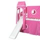 preview thumbnail 17 of 36, Playhouse Twin Size Bunk Bed with Slide Pink Tent and Tower, Pink
