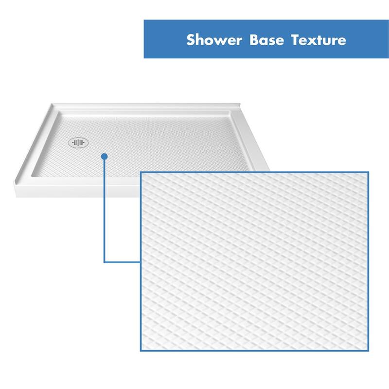 DreamLine SlimLine 32 in. D x 32 in. W x 2 3/4 in. H Double Threshold Shower Base - 32" x 32"