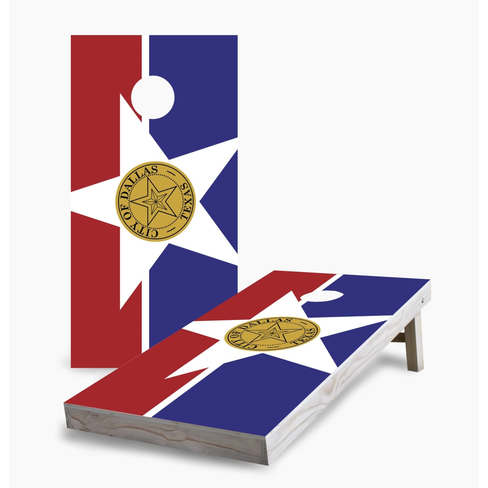 Dallas City Flag Regulation 2x4 Cornhole Game Set