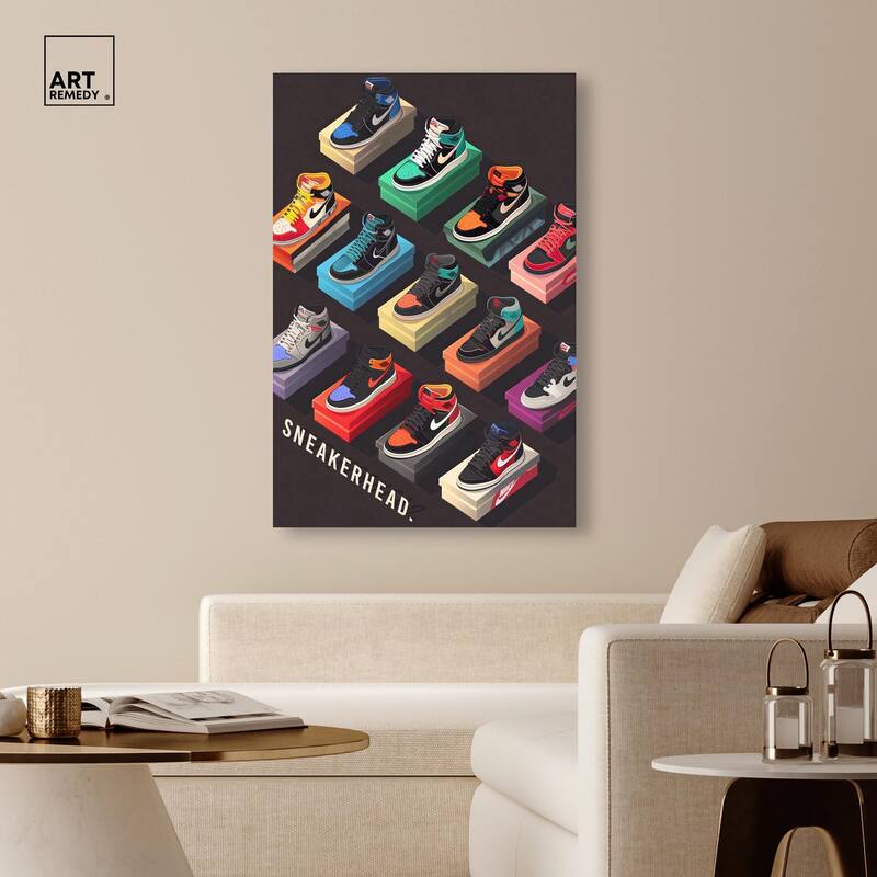 Sneaker Collection Dreams Canvas by Art Remedy, Gallery Wrapped