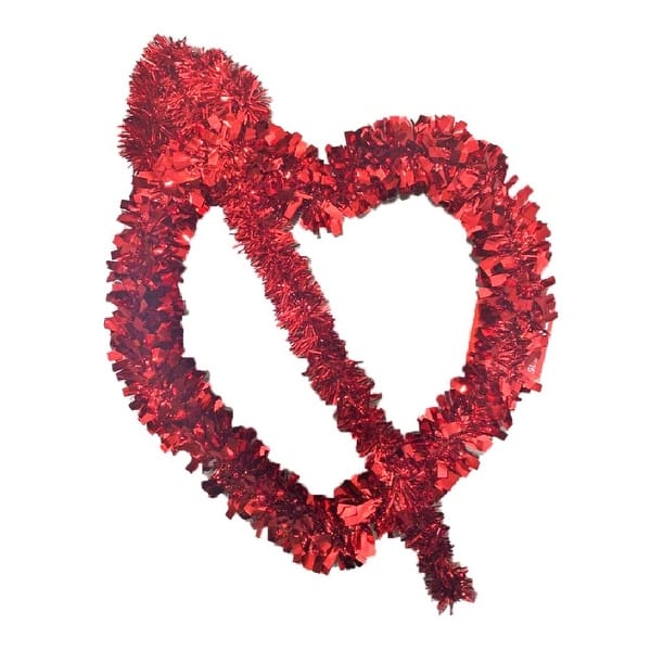 Homvare Cupid S Arrow Hanging Tinsel Heart 17 For Valentine S Day Party Wedding Supply Home Decorations Red 12 X 15 X 2 Overstock 30731505
