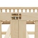 preview thumbnail 14 of 40, Full Size Pine Wood Floor Bed with Safety Guardrails and Door for Kids