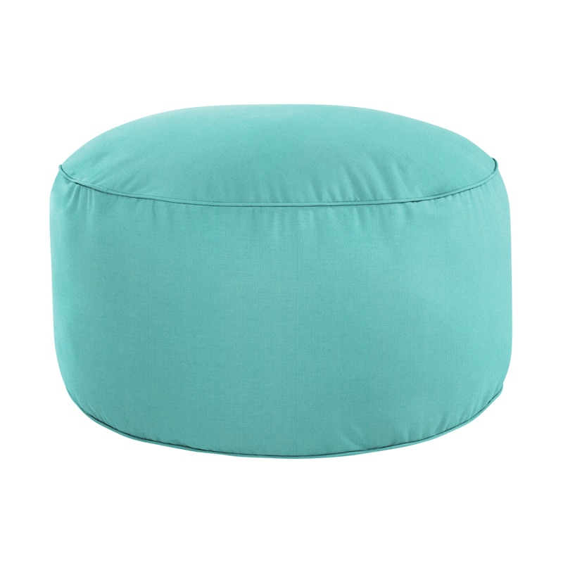 Sorra Home Sunbrella Outdoor Bean Pouf - Canvas Aruba