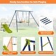 preview thumbnail 5 of 7, 4-in-1 Heavy-Duty Metal Playset with Slide and Basketball Hoop - Multi - 138" x 59.5" x 67.5"