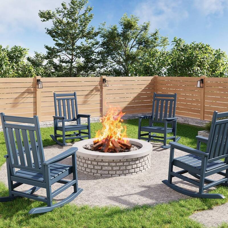 Outdoor All Weather Resistant Rocking Chair for Patio, Porch - N/A