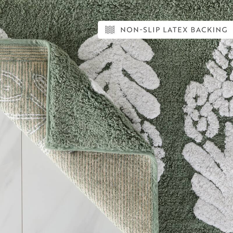 Becky Cameron 100% Cotton Floral Patterned Bath Mat