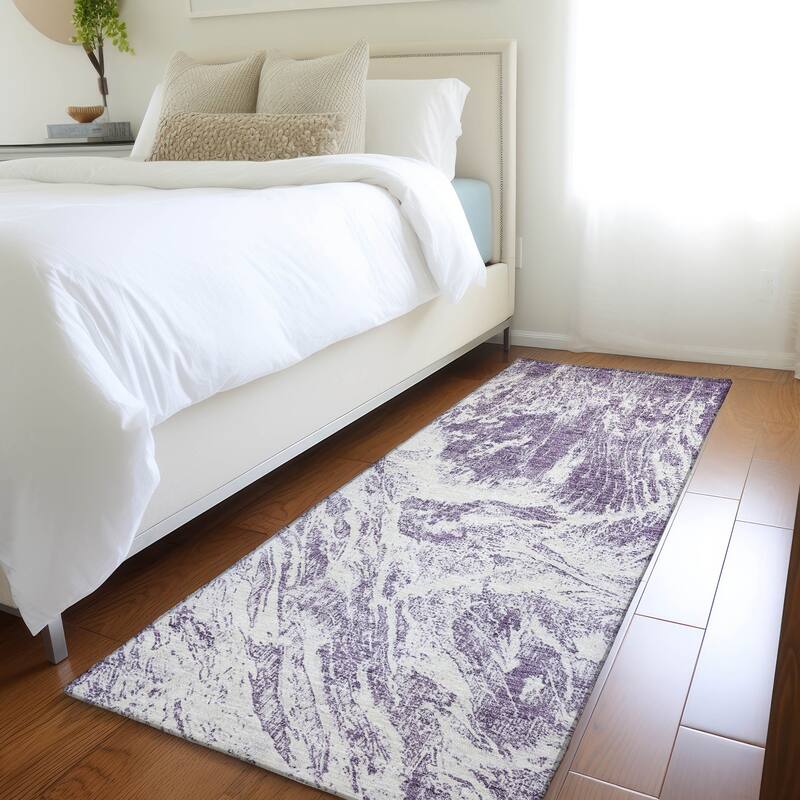 Premium Washable Super Soft Modern Tide Mayfield Rug - Purple - 2'3" x 7'6"