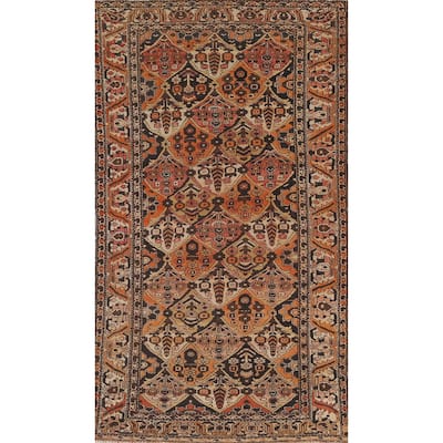 Garden Design Bakhtiari Persian Vintage Area Rug Handmade Wool Carpet - 4'11"x 9'10"