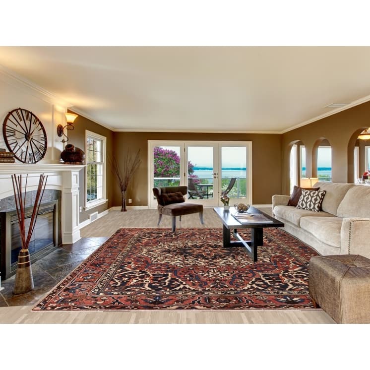 Bakhtiari Persian Vintage Rug Hand-Knotted Wool Carpet - 10'0"x 12'6"