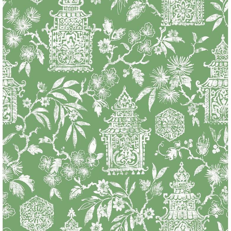 NuWallpaper Green Danson Peel & Stick Wallpaper - 20.5-in x 216-in