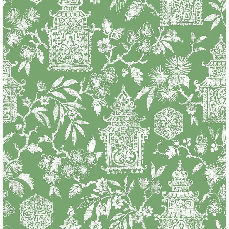 NuWallpaper Green Danson Peel & Stick Wallpaper - 20.5-in x 216-in