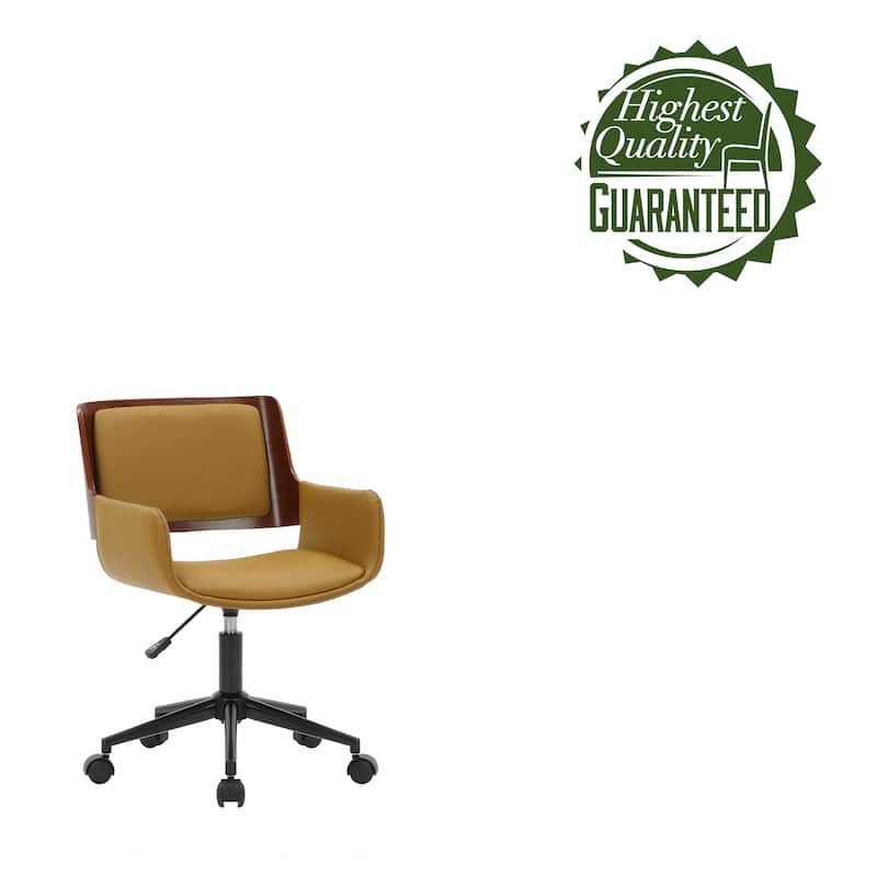 Porthos Home Brina Faux Leather Mid-Century Office Chair