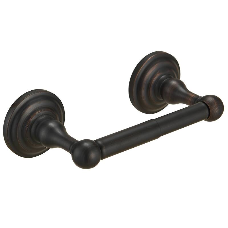 Traditional Double Post Spring Wall Mounted Towel Bar Toilet Paper Holder - Oil Rubbed Bronze