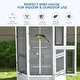 preview thumbnail 6 of 6, PawHut 72" Aviary Bird Cage, Large Wooden Bird Home Includes Perches, Lockable Doors, Budgie, Canary, Cockatiel