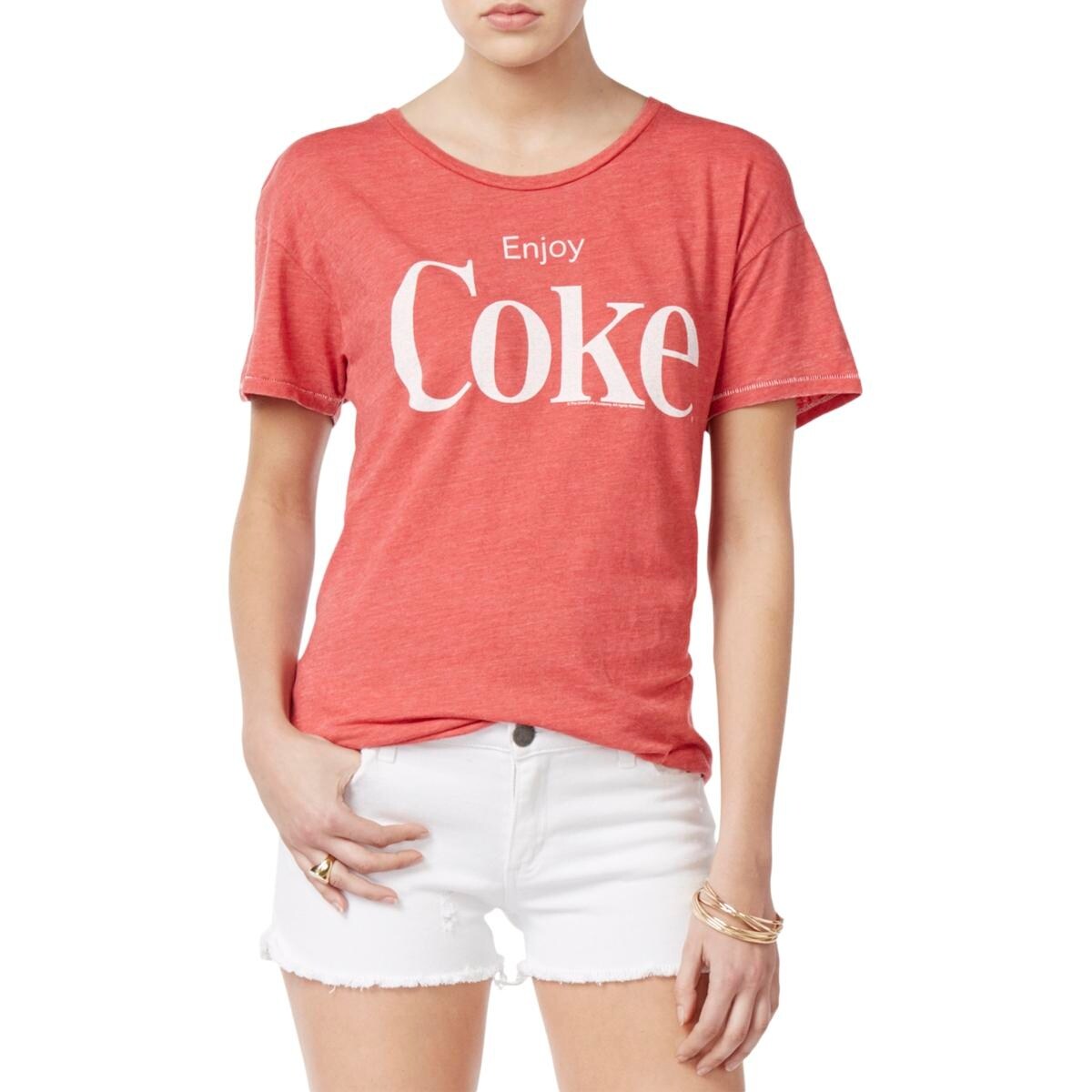 Shop True Vintage Womens Enjoy Coke Graphic T Shirt Coca Cola Burnout Overstock 22834533