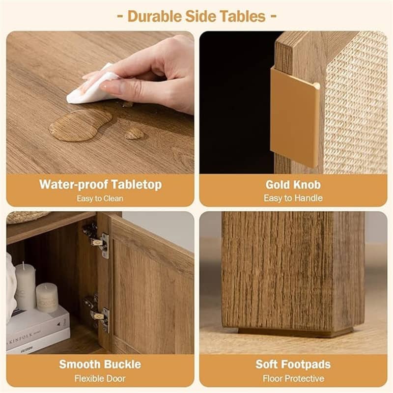 Nightstand with Storage Cabinet