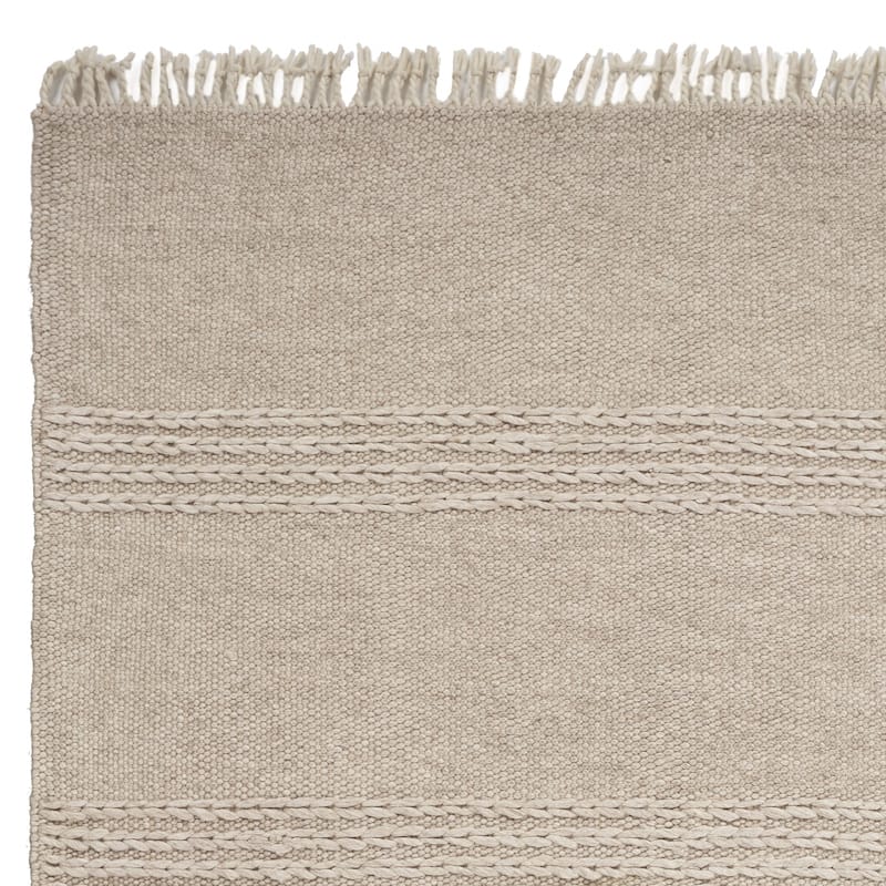 Domani Oahu Natural Bohemian Wool Hand-Woven Area Rug