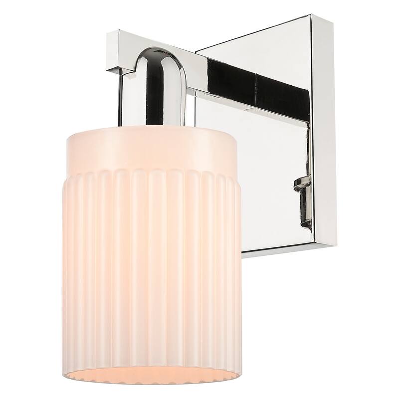 Innovations Lighting 716-1W-11-5 Hadley Sconce Hadley 11" Tall Wall - Polished Nickel / Matte White
