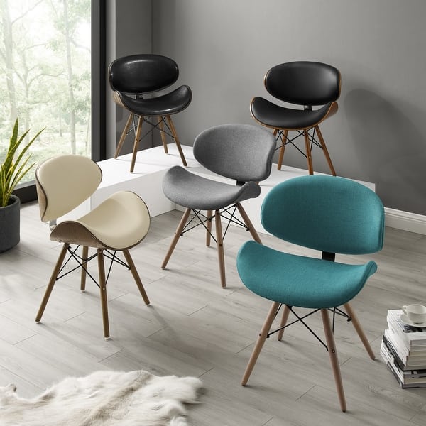 Corvus Madonna Mid Century Walnut And Black Finish Accent Chair On Sale Overstock 20882543 Dark Grey 2 Chairs