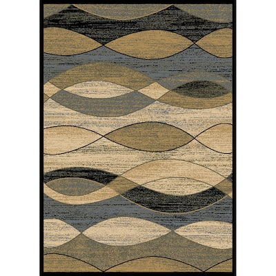 Contemporary Surf Ivory Area Rug