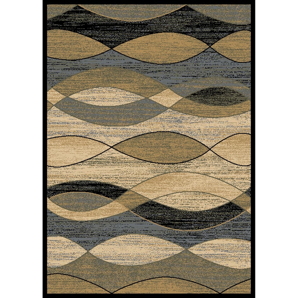 Contemporary Surf Ivory Area Rug