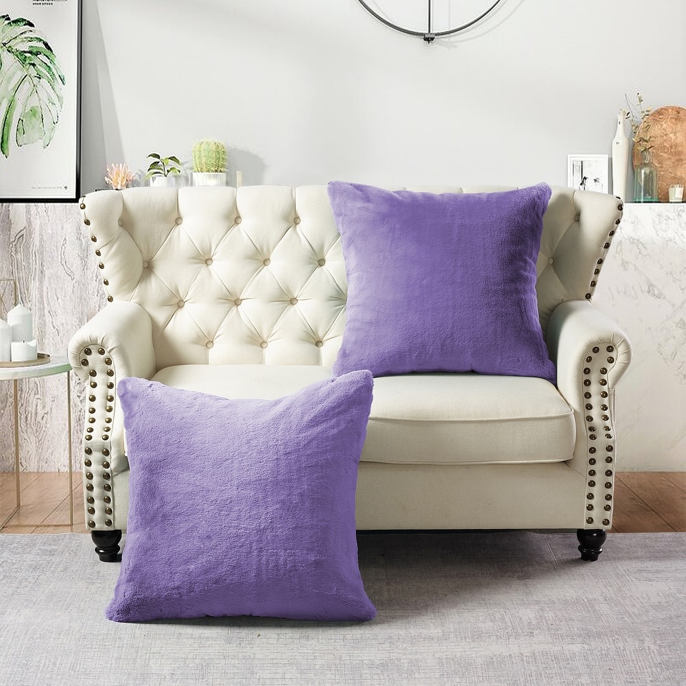 Serenta Heavy Fauxfur Pillow Shell 2 PC Set, NO INSERT