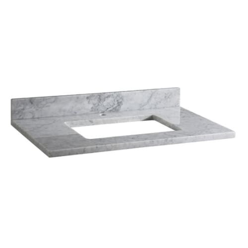 Ryvyr Maut43r 43 Stone Vanity Top With 4 Backsplash And Ryvyr Maut43r 43 Stone Vanity Top With 4 Backsplash And Rectangular Sink Cutout