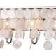preview thumbnail 2 of 3, Elsa 6 Light Satin Nickel Capiz Shell Coastal Bathroom Vanity Fixture - 42-in W x 9-in H x 5.5-in D