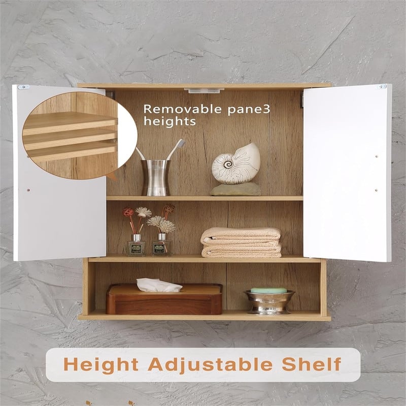 Bathroom Wall Cabinet - 7.9"D x 23.6"W x 27.6"H