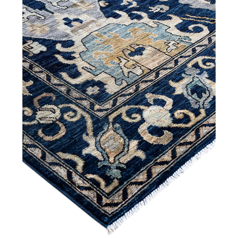 Serapi One-of-a-Kind Hand-Knotted Area Rug - Blue - 8' 0" x 9' 9"