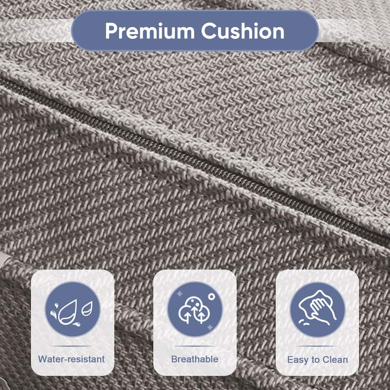 Gymojoy Outdoor Wicker Patio Furniture Sofa Chair Set Weather-Resistant