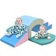 preview thumbnail 4 of 25, Soft Foam Playset for Toddlers, Single-Tunnel Foam Climber for Kids, Indoor Active Play Structure with Slide Stairs and Ramp