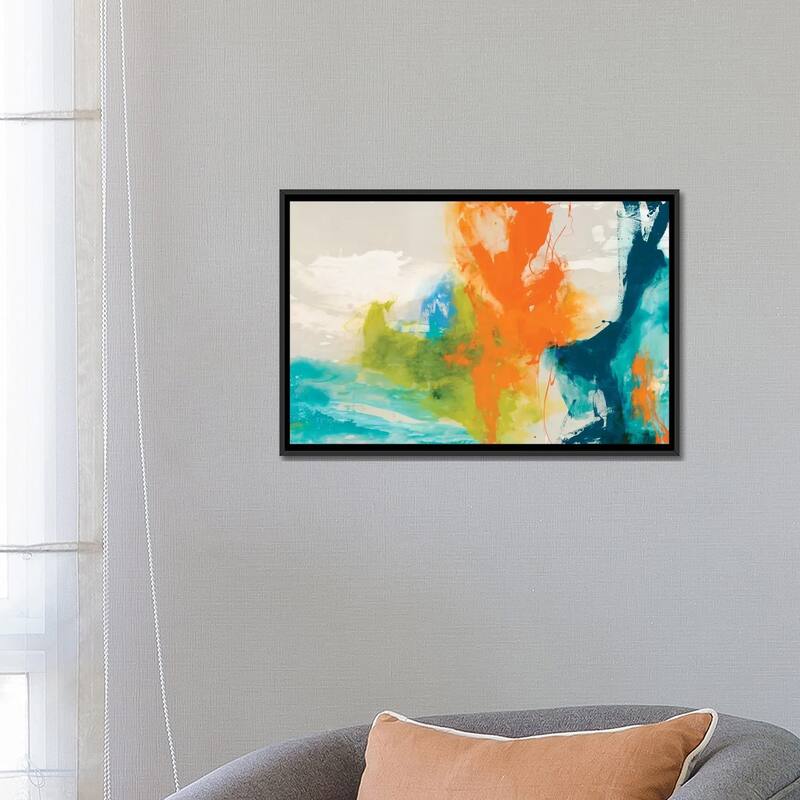 iCanvas "Tidal Abstract I" by Sisa Jasper Framed Canvas Print