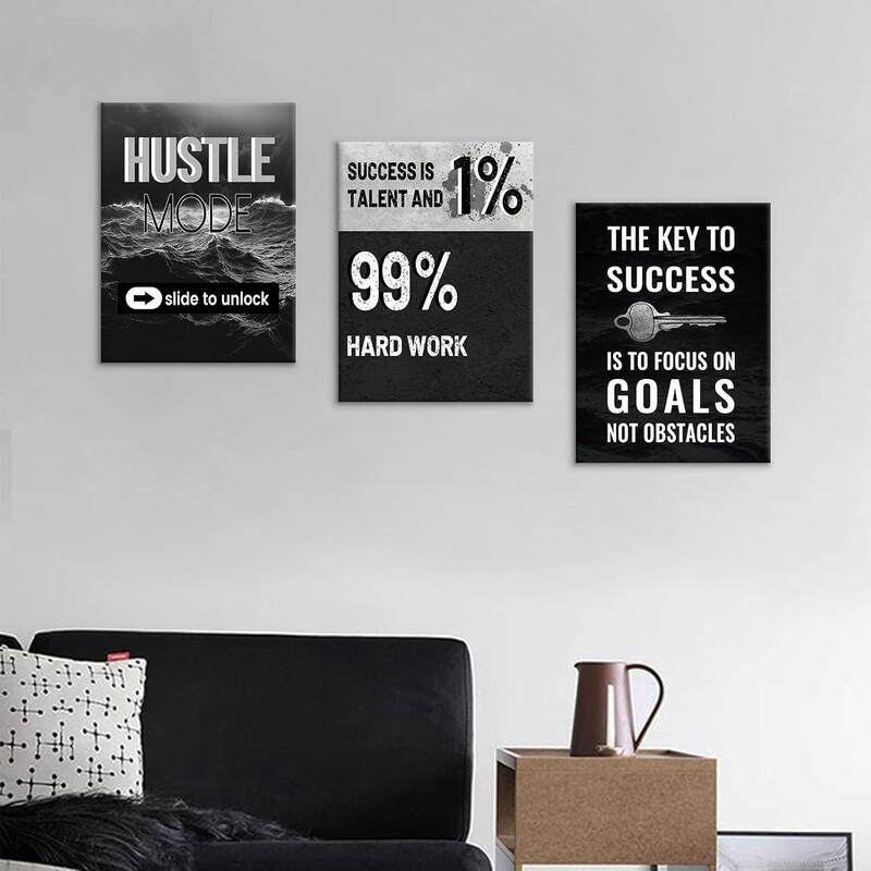 Inspirational Canvas Wall Art Framed Motivational Quotes Modern