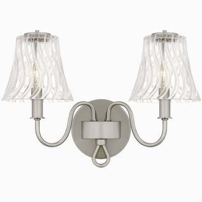 McKinney 2-Light Brushed Nickel Bath Light