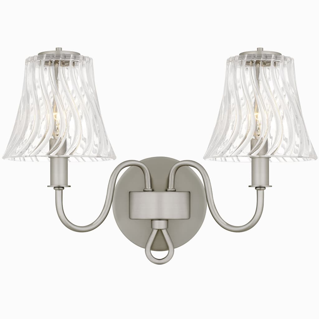 McKinney 2-Light Brushed Nickel Bath Light