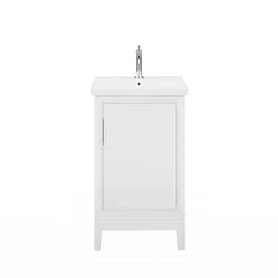 Elsa 20 In. Ceramic Sink Top Vanity with Single Faucet