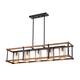 Desaki Kitchen Island Style Matte Black 5-light Chandelier